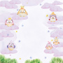Double-sided scrapbooking paper set Cutie sparrow girl 8"x8", 10 sheets - 3