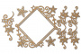 Набор чипбордов Ромб и завитки со снежинками 10х15 см #645