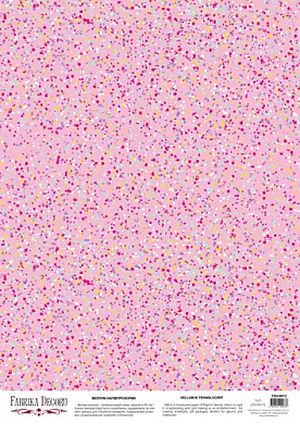 deco vellum colored sheet pink confetti, a3 (11,7" х 16,5")