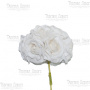 Zestaw dużych kwiatów "Bukiet róż". Biały. 6 sztuk 