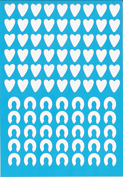 Stencil for crafts 15x20cm "Hearts 1" #025
