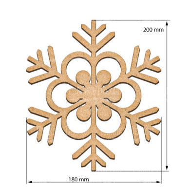  Art board Snowflake 1 18х20 cm - 2