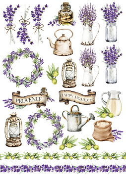 Overlay z nadrukiem do scrapbookingu, „Lavender Provence-1”