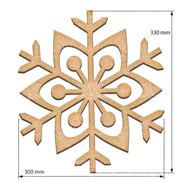  Art board Snowflake 30х33 cm - 2