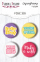 Set of 4pcs flair buttons for scrabooking "Sweet Birthday" EN #339