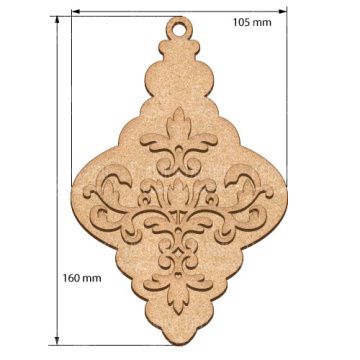 Blank for decoration New year tree toy 47, #480 - 2