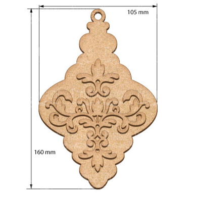 Blank for decoration New year tree toy 47, #480 - 2