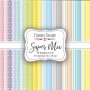 Doppelseitiges Scrapbooking-Papierset „Super Mix“, 15 cm x 15 cm , 10 Blätter