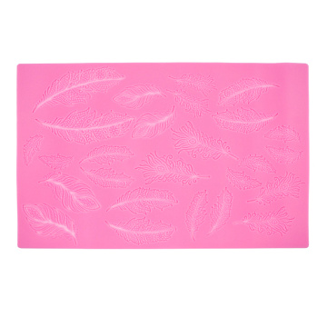 Silicone mat, Lace feathers #08