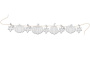 Бумажная гирлянда «Тыквы» FDCHG-001, Silver the paper “pumpkins” garland fdchg-001
