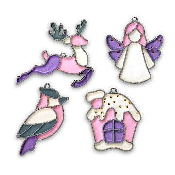 Art Stained Glass Kit “Marshmallow Christmas", for painting by numbers