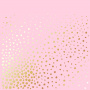 Sheet of single-sided paper with gold foil embossing, pattern Golden Maxi Drops Pink, 12"x12"