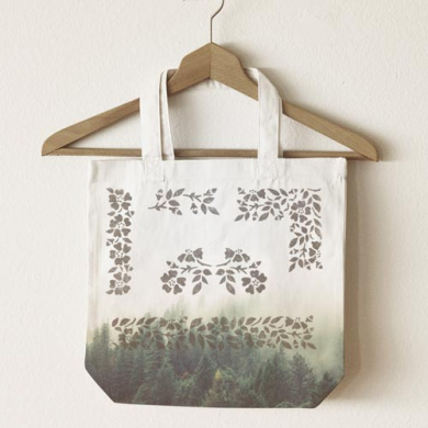 трафарет многоразовый 15x20см цветочные бордюры #263 фабрика декору - 2