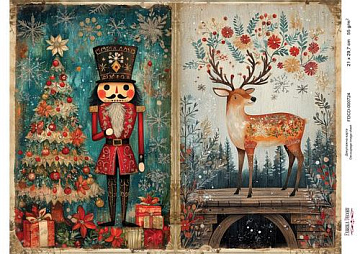 Decoupage card «Christmas Tale» #000724, 21cm x 29,7cm