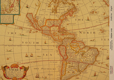 декупажная карта на крафт бумаге 21x29,7см, "vintage world map", #00106 фабрика декору