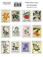 набор наклеек (стикеров) 12 шт summer botanical story #352