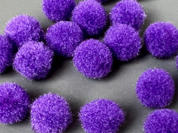 Pompons for crafts and decoration, Purple, 20pcs, diameter 10mm - 2