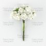 Zestaw małych kwiatów "Bukiet róż". Biały. 12 sztuk 