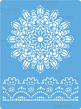 Stencil for crafts 15x20cm "Delicate lace 2" #185