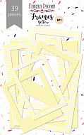 набор картонных фото рамок #1, yellow, 39 шт фабрика декору