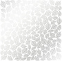 Лист односторонней бумаги с серебряным тиснением, дизайн Silver Leaves mini, White, 30,5см х 30,5см