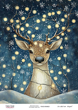 Decoupage card «Christmas Tale» #000823, 21cm x 29,7cm