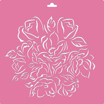 Stencil for decoration XL size (30*30cm), Bunch of flowers, #207
