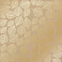 Лист односторонней бумаги с фольгированием, дизайн Golden Delicate Leaves Kraft, 30,5см х 30,5см