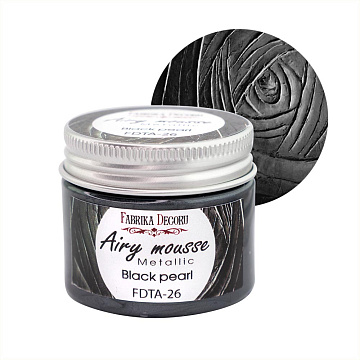 Luftiges Mousse metallisch. Farbe Schwarze Perle