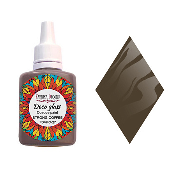 Deco Glass Opak Farbe, Starker Kaffee, 30ml
