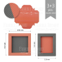 Фоторамки - набор картонных заготовок рамочек для фото, 6шт, 155х155 мм и 155х113 мм