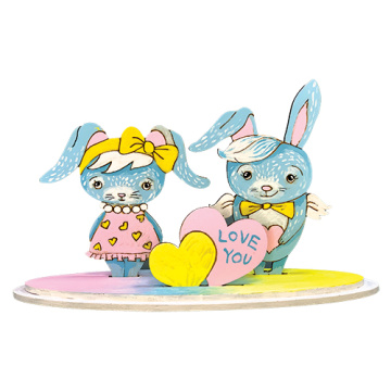 DIY wooden coloring set, desk composition "Couple in love", #039 - 2 DIY wooden coloring set, desk composition "Couple in love", #039 - 2