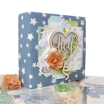 Children's scrapbooking album "My little mousy boy", 20cm x 20cm, DIY creative kit #11 - 2