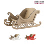 Blank for decoration Sleigh, type 6, creative DIY kit #103