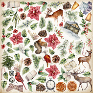 Sheet of images for cutting. Collection "Winter wonders"
