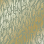 Sheet of single-sided paper with gold foil embossing, pattern Golden Fern, color Olive