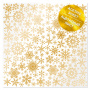 Acetate sheet with golden pattern Golden Snowflakes 12"x12"