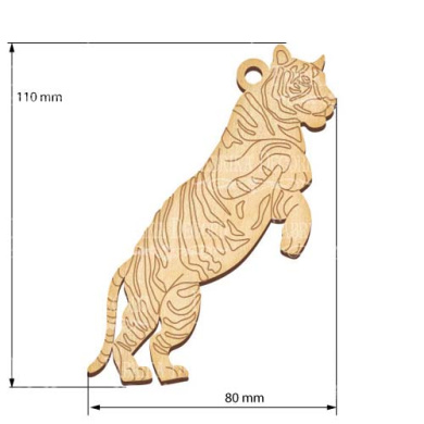 Figurine for painting and decorating #407 "Tiger 1" - 2