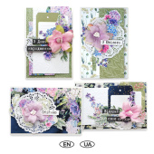 diy kit for creating 4pcs greeting cards "night garden", 10 cm x 15 cm diy kit for creating 4pcs greeting cards "night garden", 10 cm x 15 cm