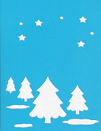 Stencil for crafts 15x20cm "New Year 3" #070