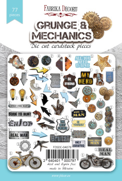 Set of die cuts Grunge&Mechanics, 77 pcs - 2 Set of die cuts Grunge&Mechanics, 77 pcs - 2