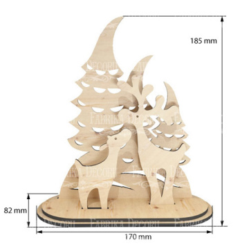 Blank for decoration #352 "Deer in the winter garden" - 2 Blank for decoration #352 "Deer in the winter garden" - 2