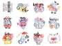 Journaling stickers set #1-057