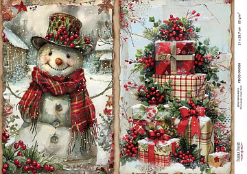 Decoupage card #0560, 21x29,7 cm
