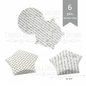 Набор картонных заготовок #002 color_Dots on a white -text on a white Набор картонных заготовок #002 color_Dots on a white -text on a white