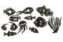 набор чипбордов морские обитатели 1 10х15 см #018 