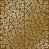лист односторонней бумаги с фольгированием, дизайн golden leaves mini milk chocolate, 30,5см х 30,5см