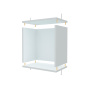 Shelf 400mm x 400mm x 250mm, White body, Back Panel MDF - 3