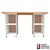 Стол мобильный 1600х600х900 мм, Комплект: Столешница, 4 секции, 2 мобильные платформы color_White Стол мобильный 1600х600х900 мм, Комплект: Столешница, 4 секции, 2 мобильные платформы color_White