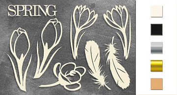 Spanplatten-Set "Botanik Frühling 1"